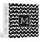 Black and White Chevron with Custom Monogram.