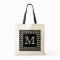 Black and White Chevron with Custom Monogram.