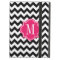 Black and White Chevron with Hot Pink Monogram