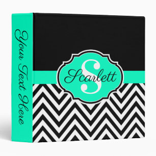Black and White Chevrons Binder