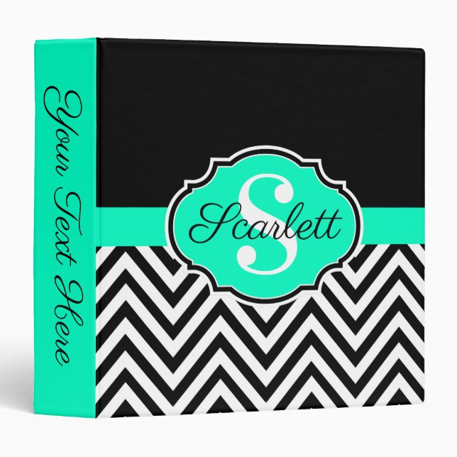 Black and White Chevrons Binder (Front/Spine)