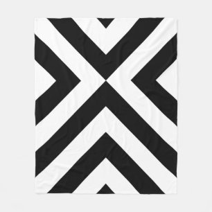 Black and White Chevrons Fleece Blanket