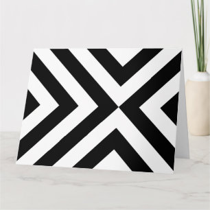 Black and White Chevrons Thank You Card