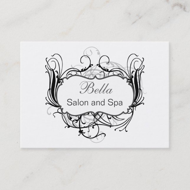 black and white Chic Business Cards (Front)