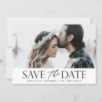 Black and White Chic Mixed Typography Photo