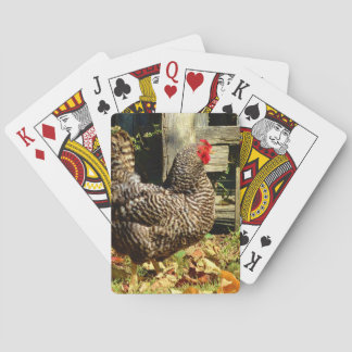 Black and white Chicken Playing Cards