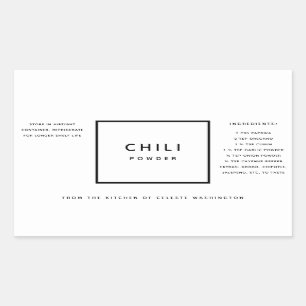 Black and White Chili Powder Spice Blend Sticker