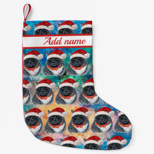 Black and White Christmas Cat Christmas Small Christmas Stocking