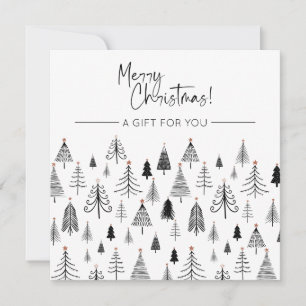 Black and White Christmas Gift Certificate 