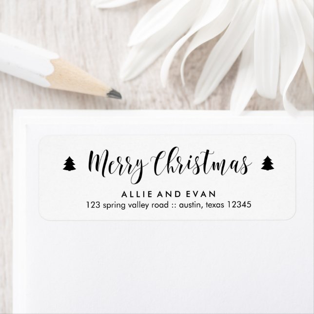 Black and White Christmas Pines (Insitu)