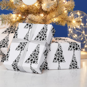 Black and White Christmas  Wrapping Paper