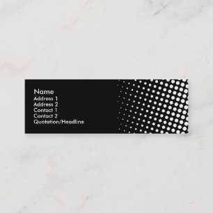 Black and White Circles Mini Business Card