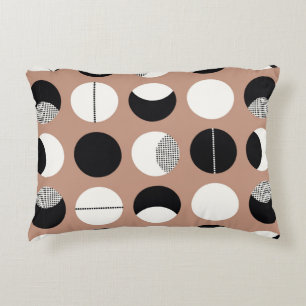 Black and white circles seamless pattern accent pillow
