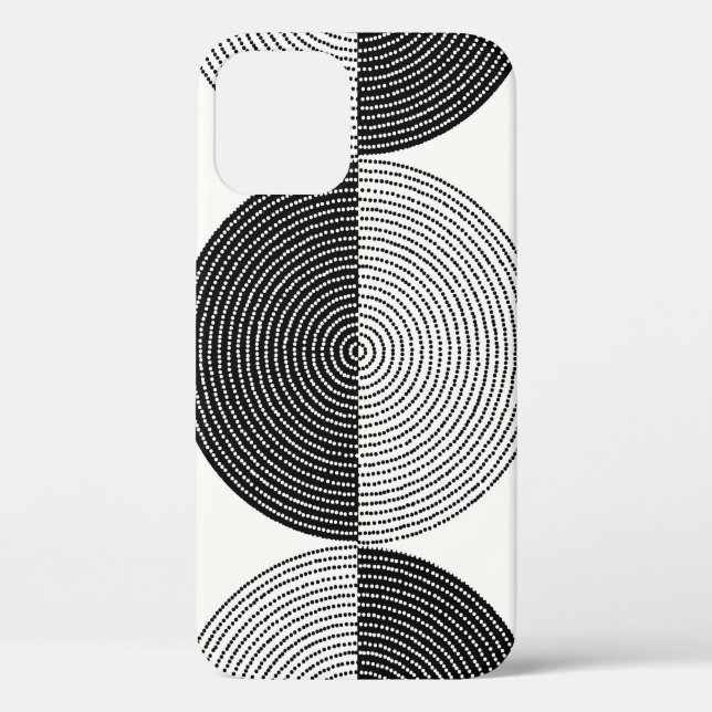 Black and white circles seamless pattern Case-Mate iPhone case (Back)