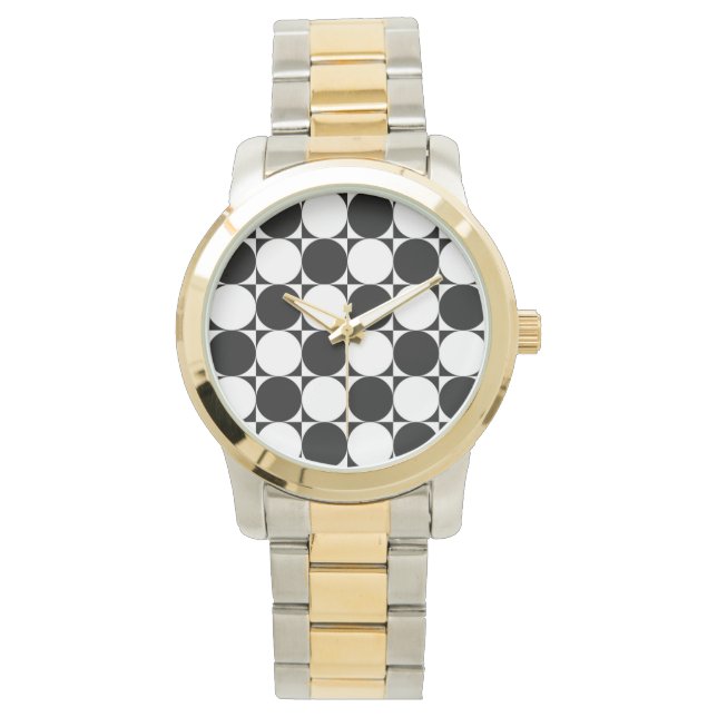 BLACK AND WHITE CIRCLES WATCH (Front)