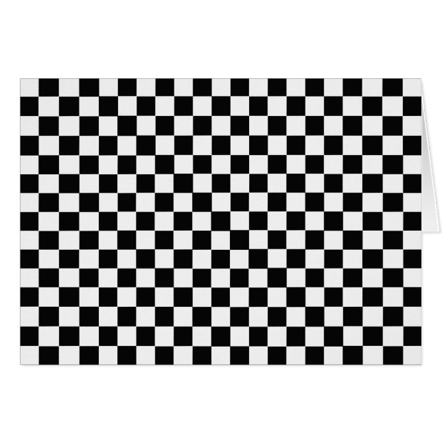 Black and White Classic Chequerboard by STaylor (Front Horizontal)