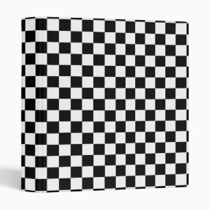 Black and White Classic Chequerboard by STaylor Binder