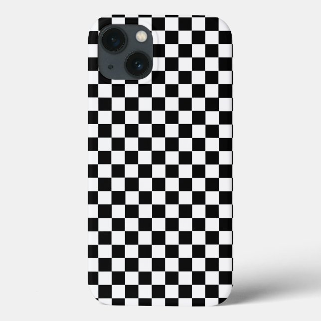 Black and White Classic Chequerboard by STaylor Case-Mate iPhone Case (Back)