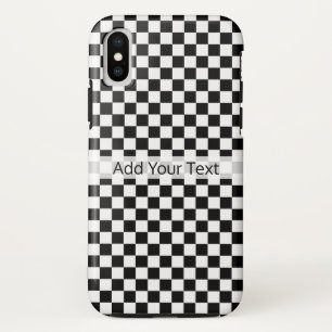 Black and White Classic Chequerboard by STaylor Case-Mate iPhone Case