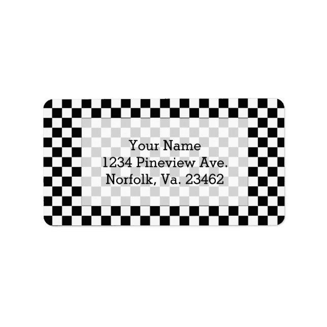 Black and White Classic Chequerboard by STaylor Label (Front)