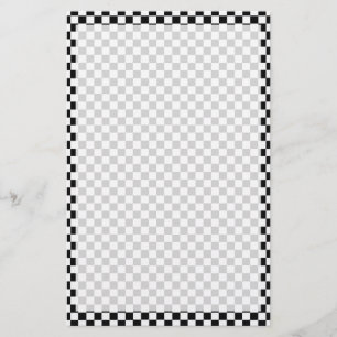 Black and White Classic Chequerboard by STaylor Stationery