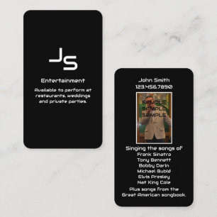 Black and White Classic Entertainment  Business Card