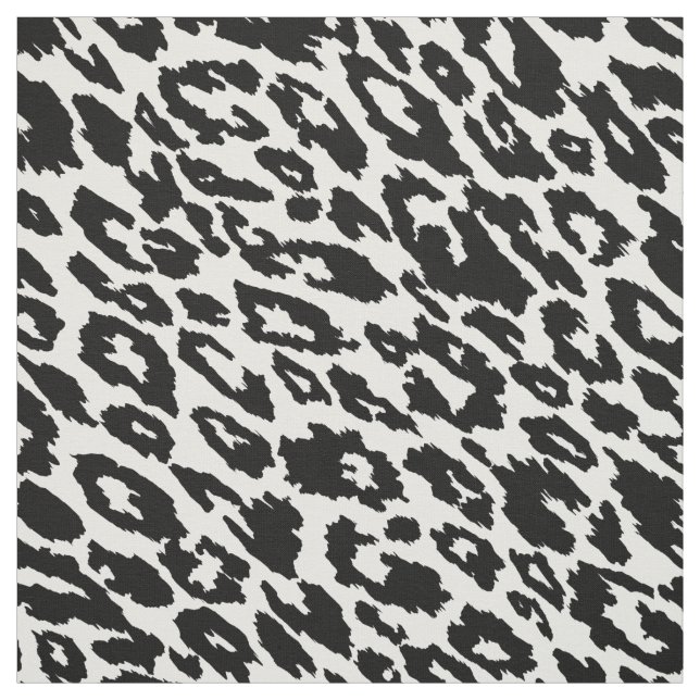Black and White Classic Leopard Fabric (Swatch)