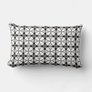 Black and white classy Shippo Pattern Lumbar Pillow