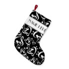 Black And White Clef Hearts Music Notes Christmas