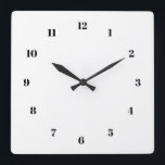 Black and White Clock with Your Own Design<br><div class="desc">Custom Colours - Your Own Design Black and White Wall Clocks - or Choose / add your favourite background and number colours / fonts and size - with Customization tool - or Add your text / image / more ! Good Luck - Be Happy :)</div>