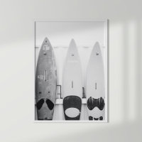 Black and White Coastal Surf Boards