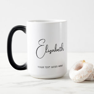 Black And White Coffee Mug Your Typography Name