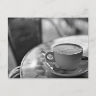 Black and White Coffee Postcard