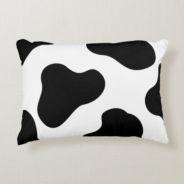 Black and white colour patterns  accent pillow (Front)
