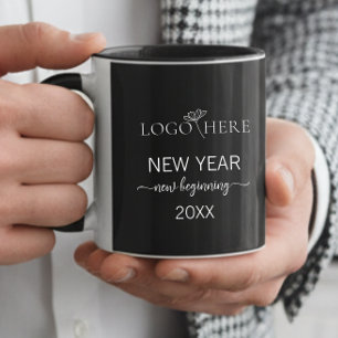 Black and white Company logo mugs