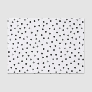 Black And White Confetti Dots Tissue Paper