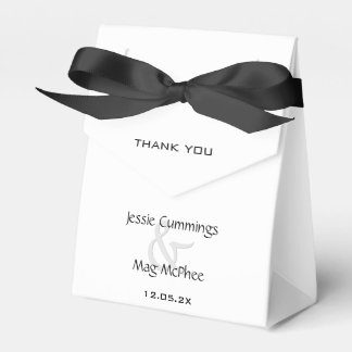 Black and White Contemporary  Favor Box