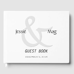 Black and White Contemporary Guest Book