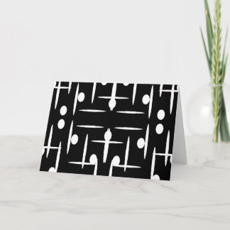 Black and white contemporary note card