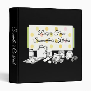 Black And White Cookbook Recipe Binder