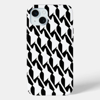 Black And White Cool Bright Little Guitar Rocker iPhone 15 Mini Case