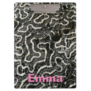 Black and White Coral II Abstract Nature Photo Clipboard