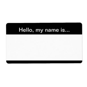Black and White Corporate Name Tag - Avery Label