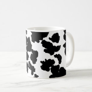 Black And White Cow Hide Fur Pattern Coffee Mug