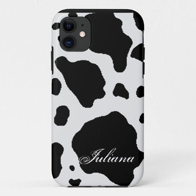 Black and White Cow Hide Pattern iPhone 5 Case (Back)