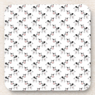 Black and White Cow Pattern. Coaster