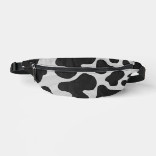 Black and White Cow Pattern Fanny Pack