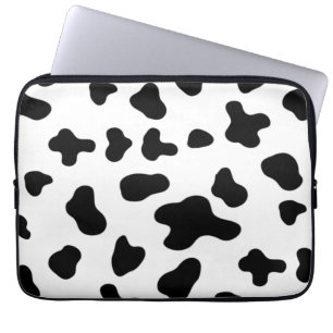 Black and White Cow Pattern Laptop Sleeve