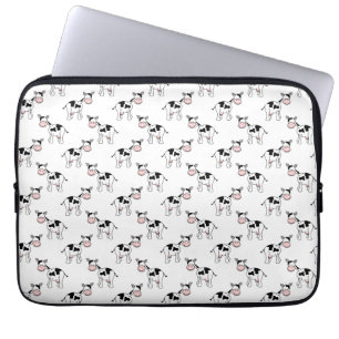 Black and White Cow Pattern. Laptop Sleeve
