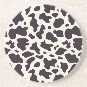 Black and White Cow Pattern Print Coaster